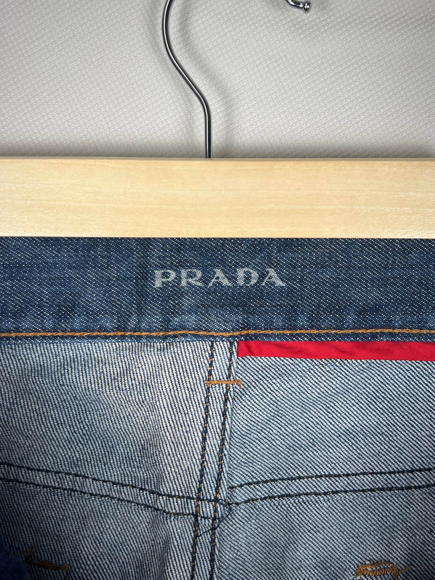 Prada Washed Logo Jeans