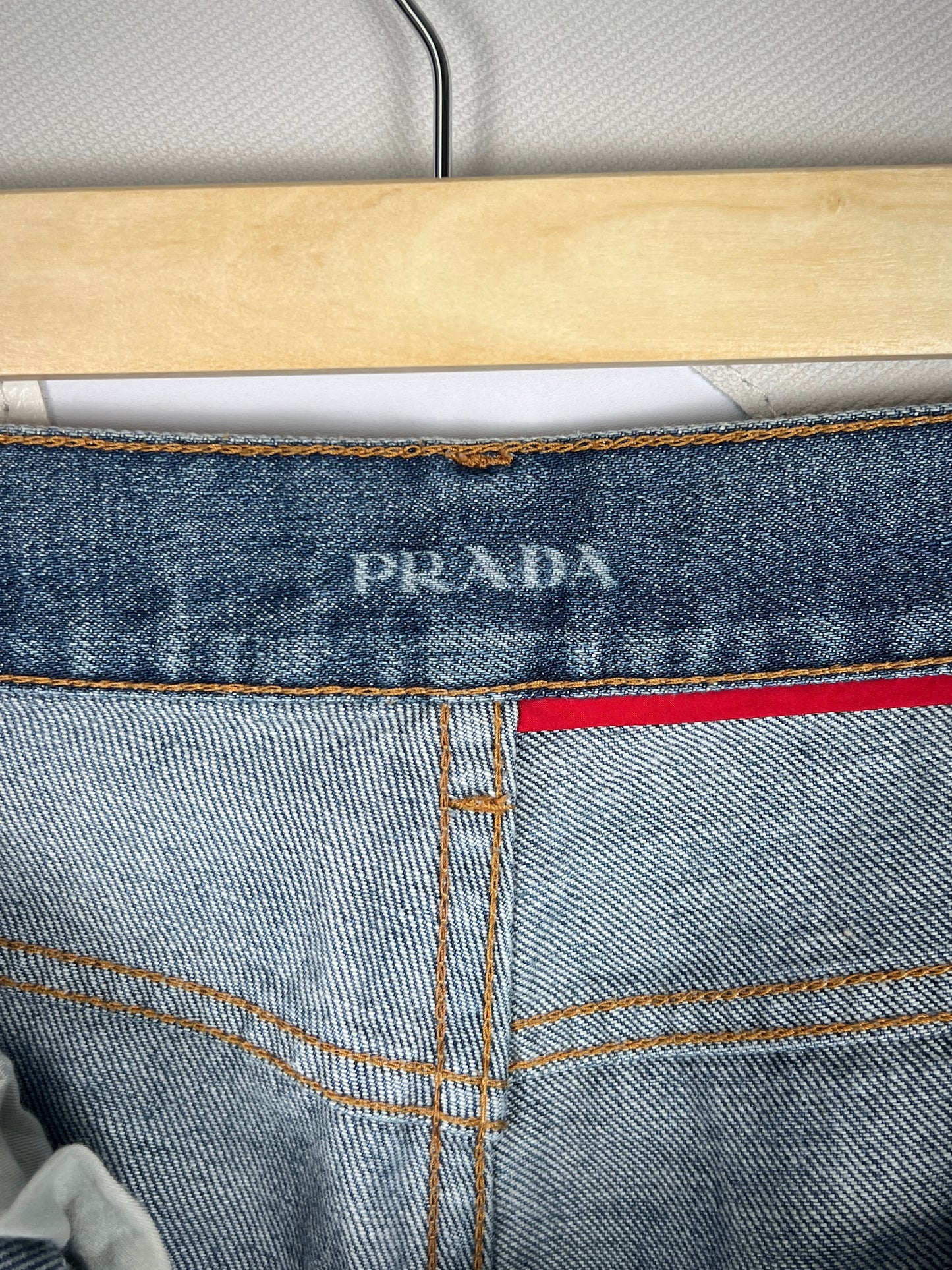 Prada Washed Logo Jeans