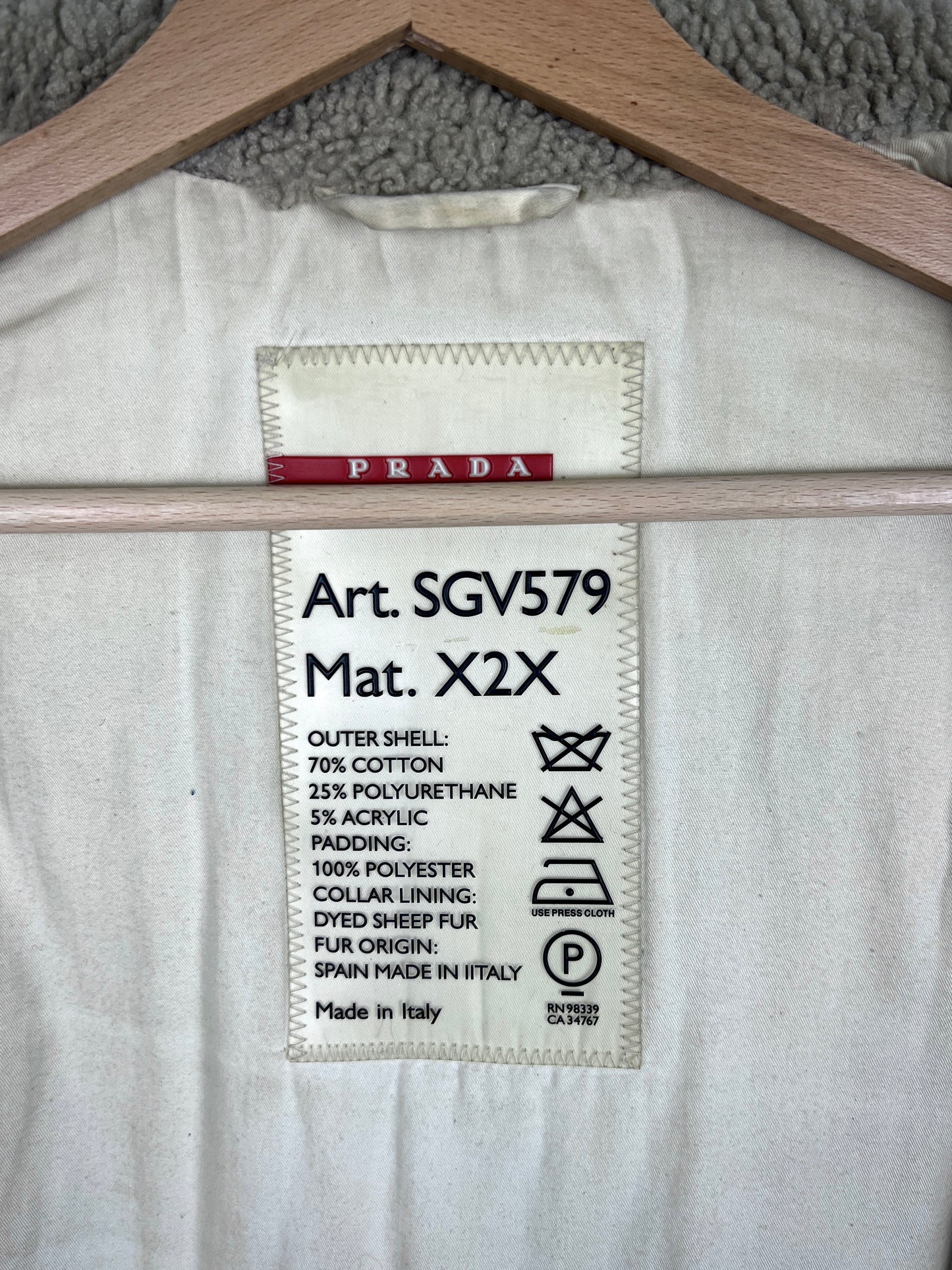 Prada Dyed Sheep Fur Jacket