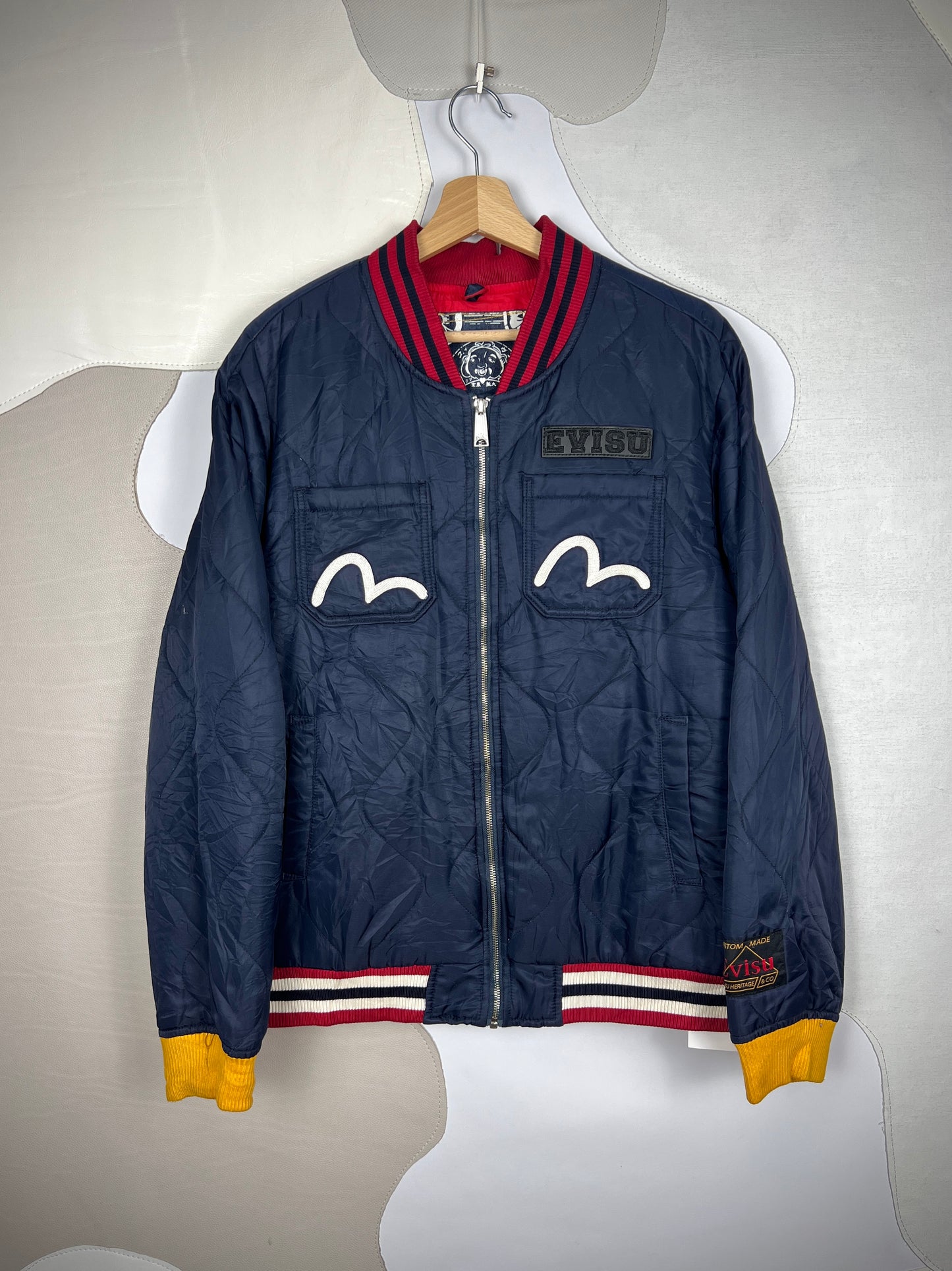 Evisu Quilted Bomber Jacket