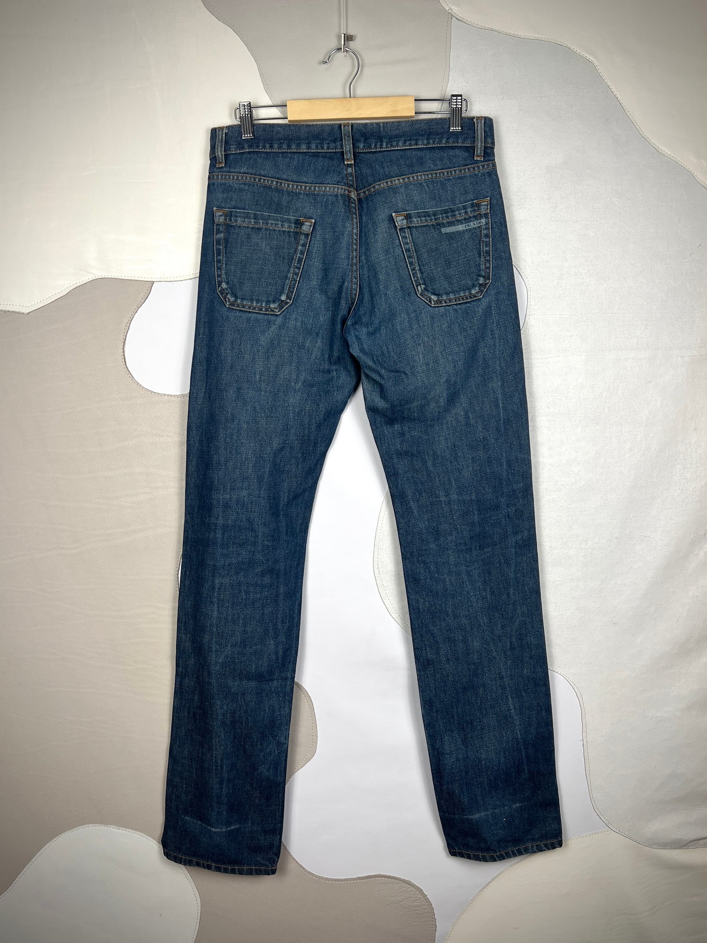 Prada Washed Logo Jeans