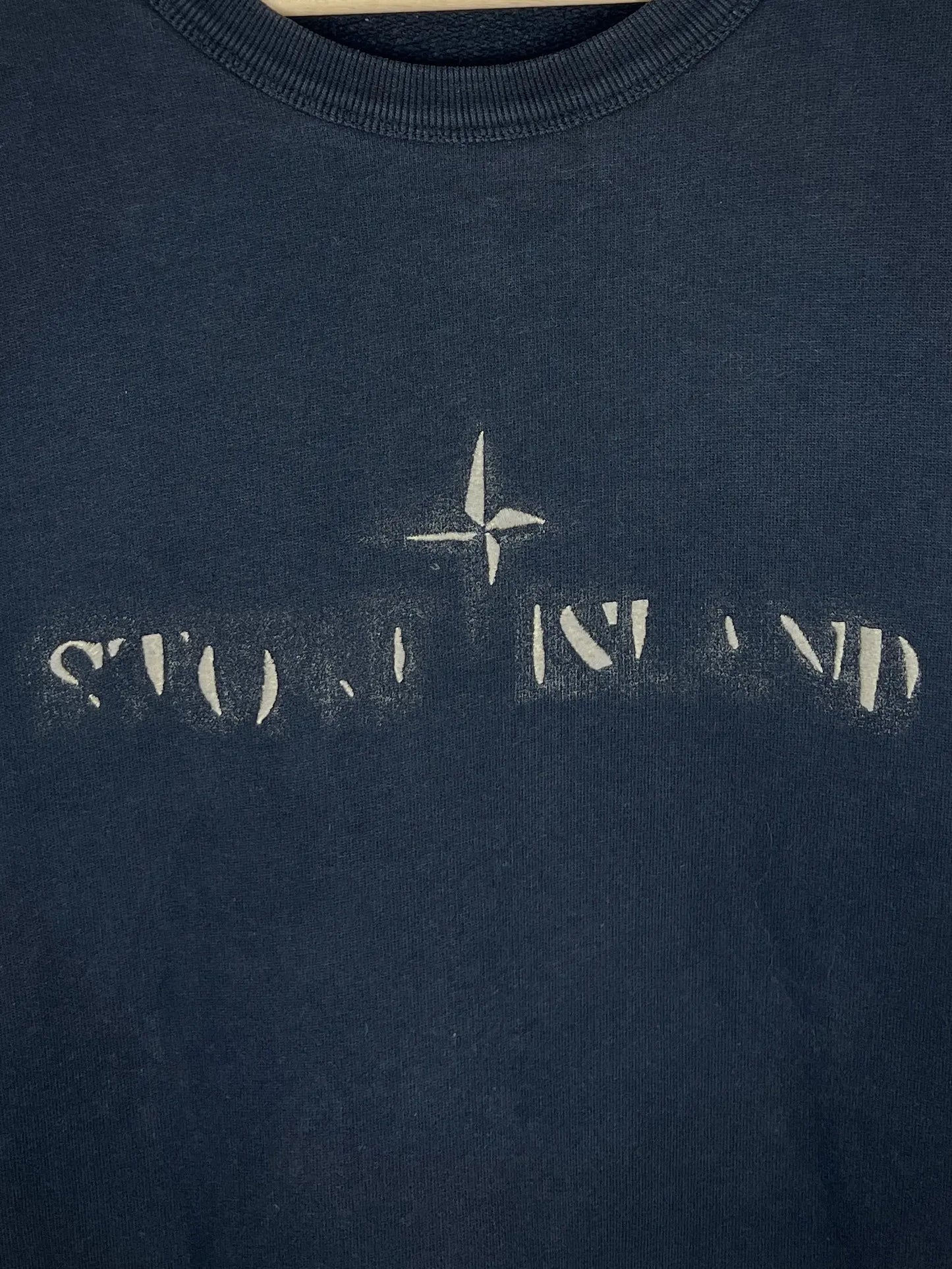 Stone Island Stitched Spellout Logo Sweater