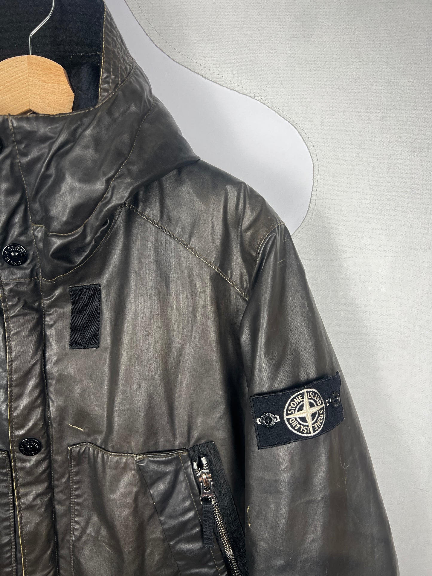 Stone Island Heat Reactive Waxed Ice 2 Jacket