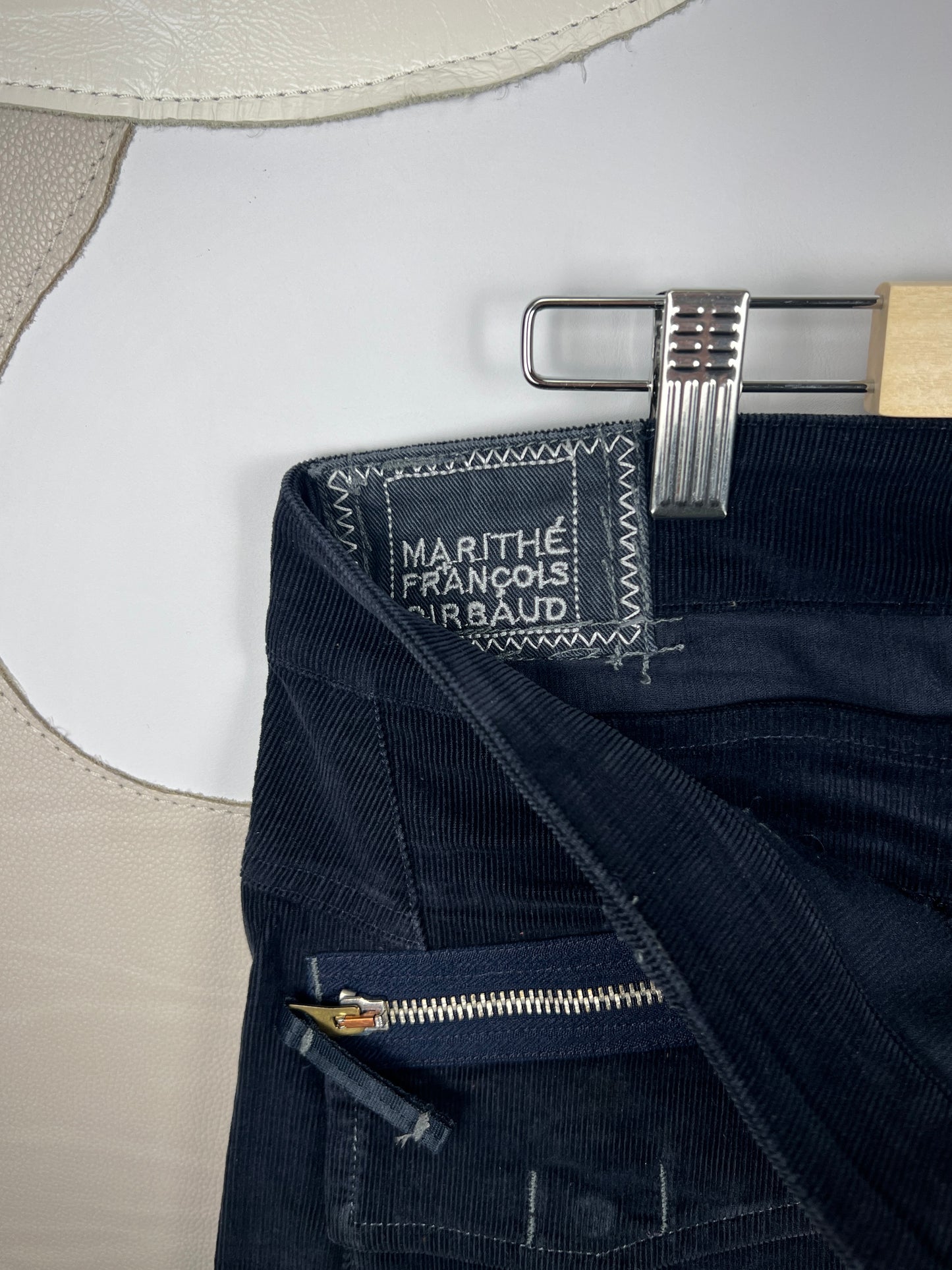 Marithé + François Girbaud Corduroy Zip Skirt