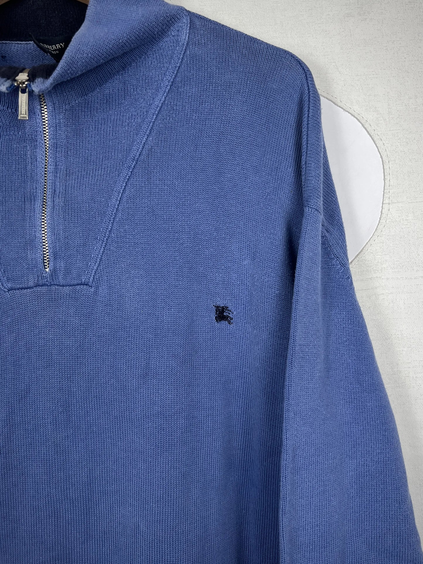 Burberry Wool Mini Logo Quarter Zip