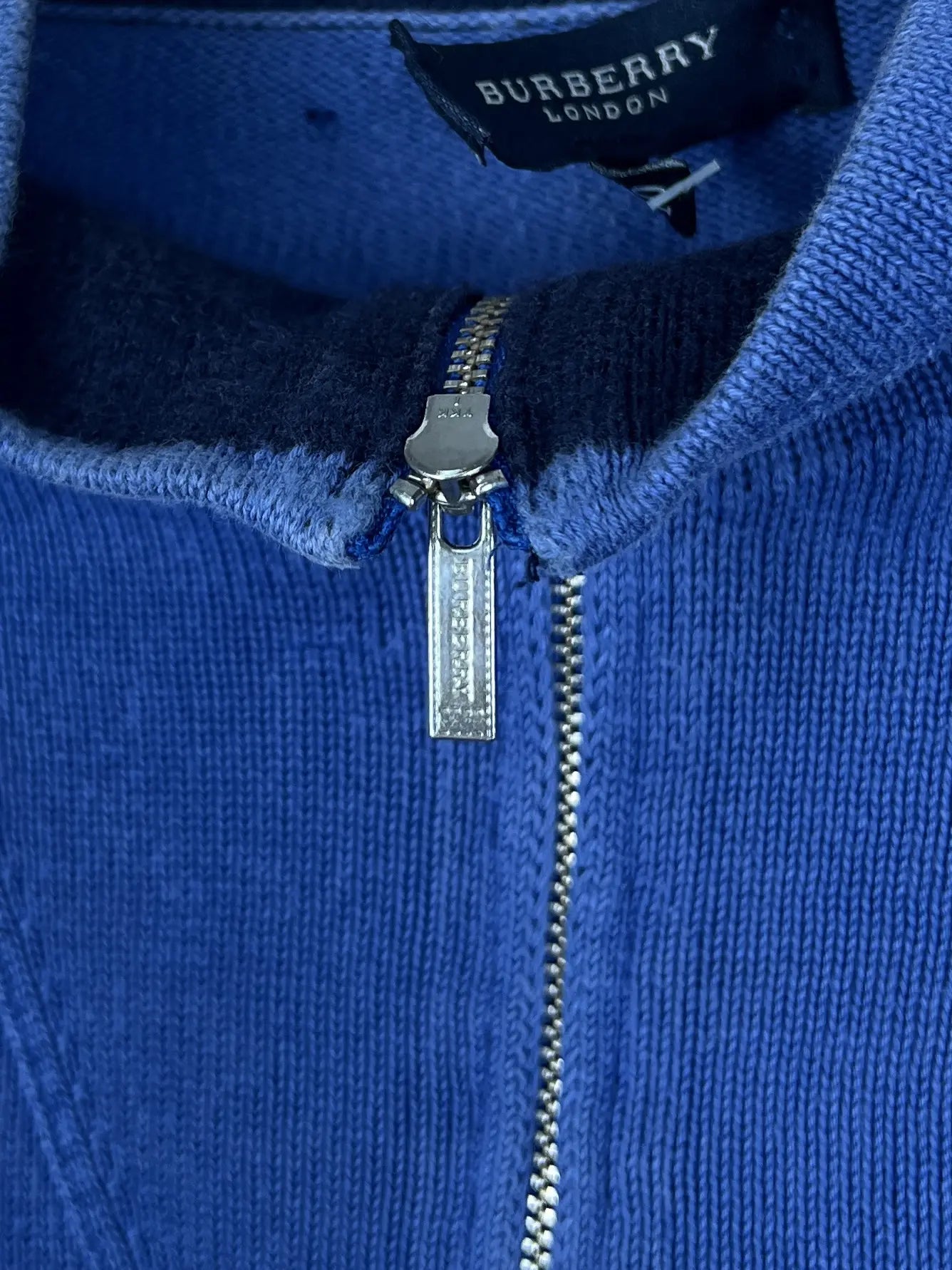 Burberry Wool Mini Logo Quarter Zip
