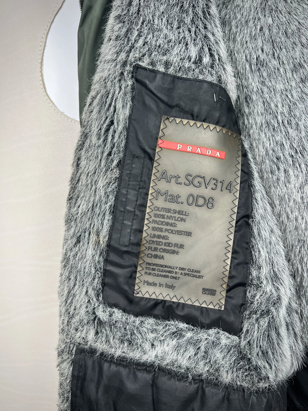 Prada Nylon Fur Jacket