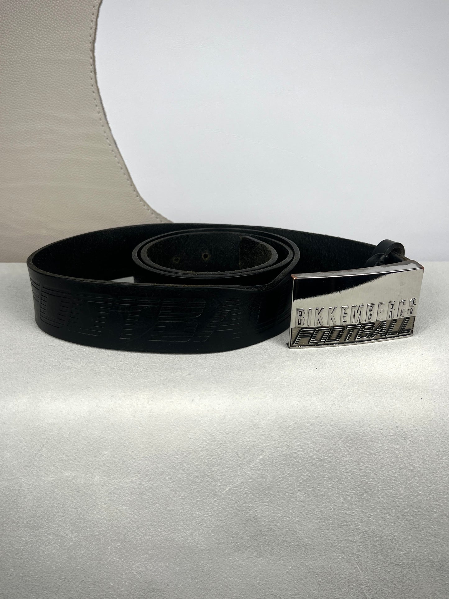 Bikkembergs Football Black Leather Belt
