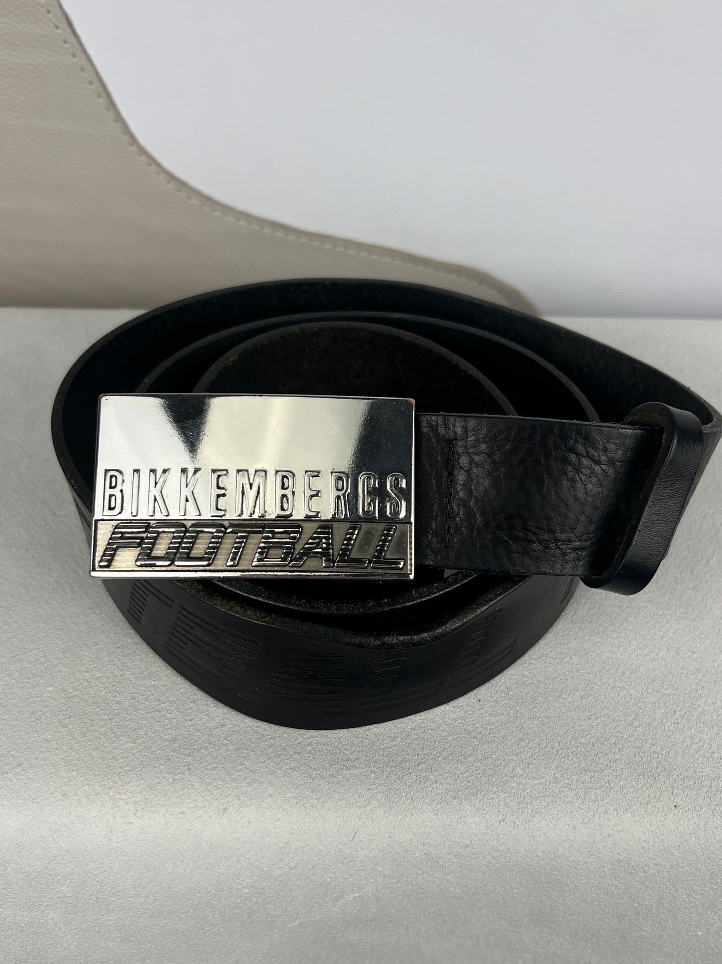 Bikkembergs Football Black Leather Belt