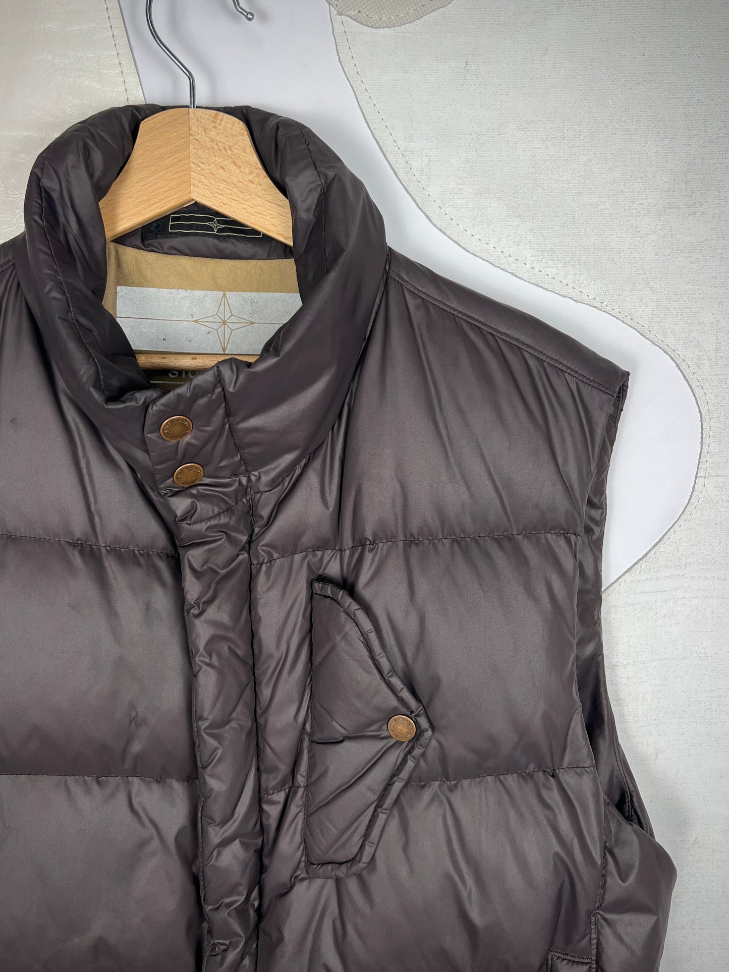 Stone Island Denims Stormhood Puffer Gilet