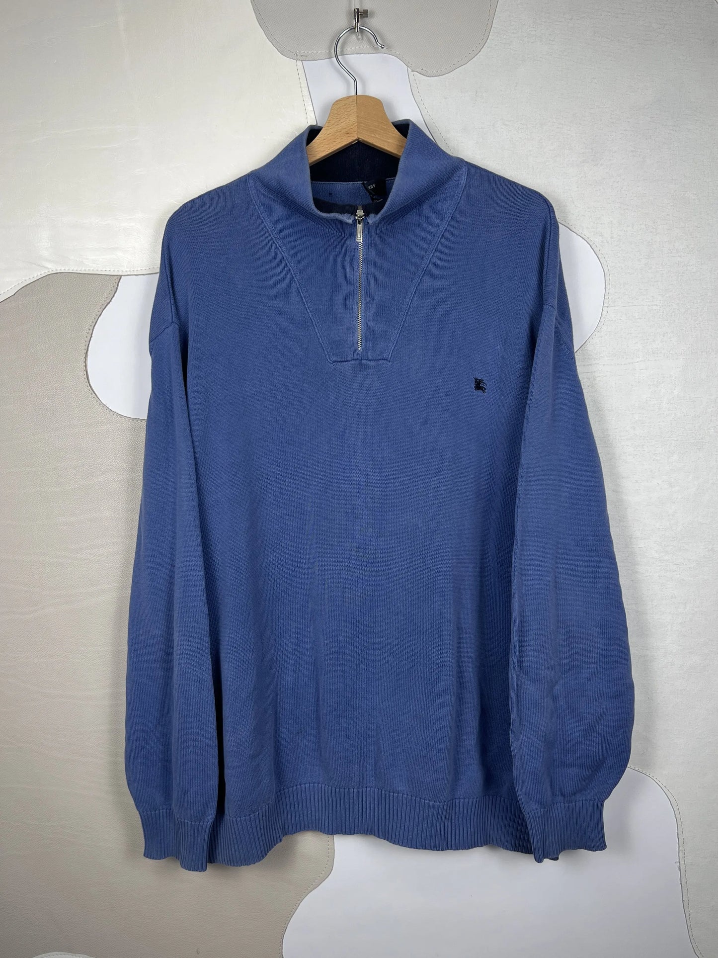 Burberry Wool Mini Logo Quarter Zip