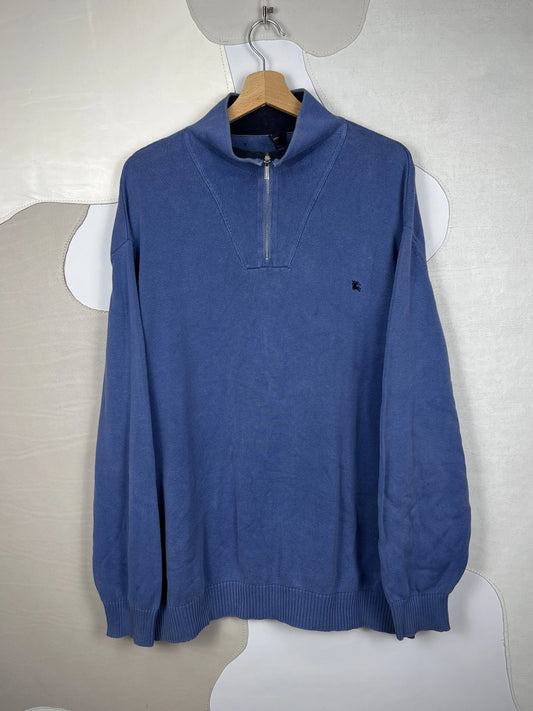 Burberry Wool Mini Logo Quarter Zip