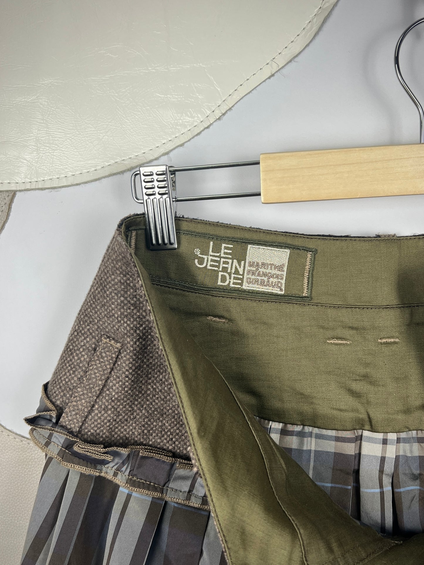 Marithé + François Girbaud Flannel Zip Skirt