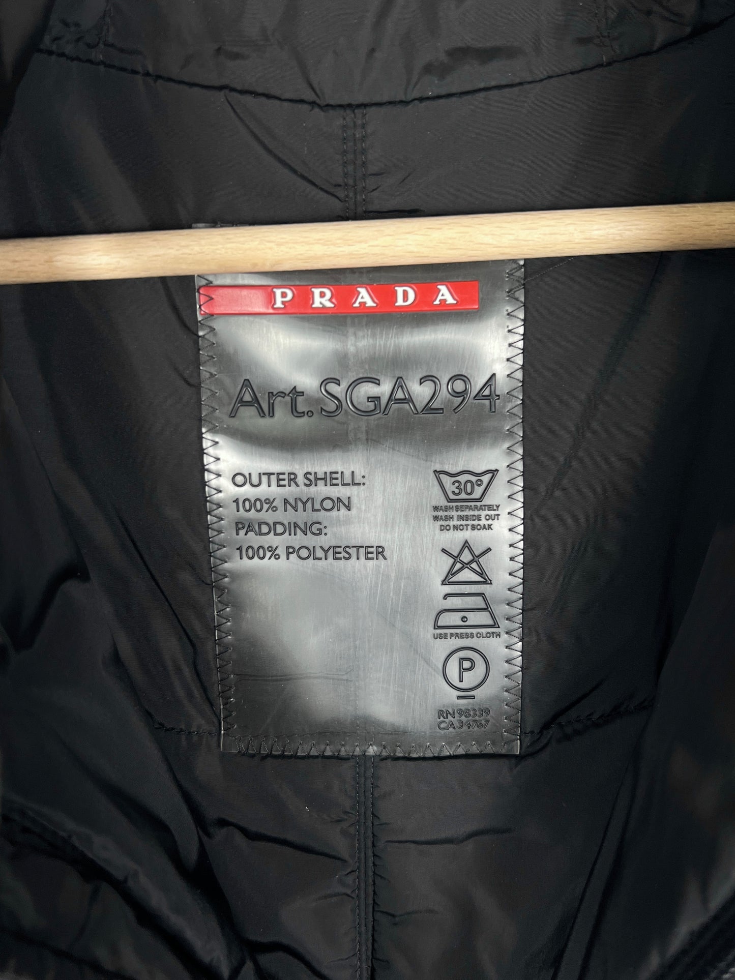 Prada Quilted Stormhood Long Coat
