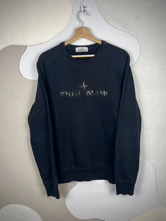 Stone Island Stitched Spellout Logo Sweater