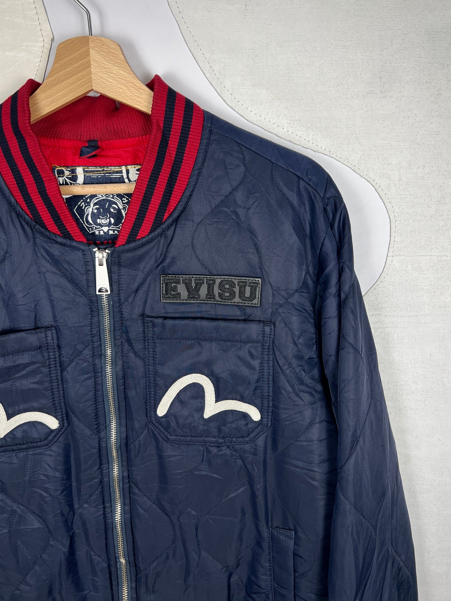 Evisu Quilted Bomber Jacket